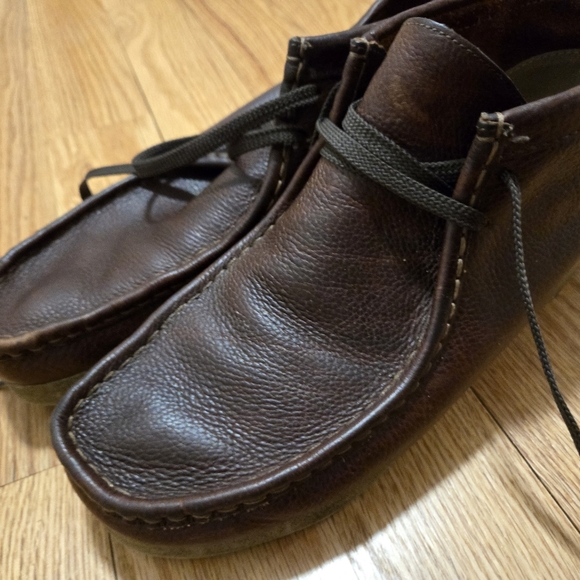 Clarks Padmore Men\'s Chukka Ankle Boots Brown Oile Leather Shoes Size 10.5M main image 4